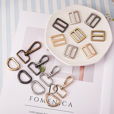 24Pcs 12 Style Iron D Rings FIND-SZ0002-25-1