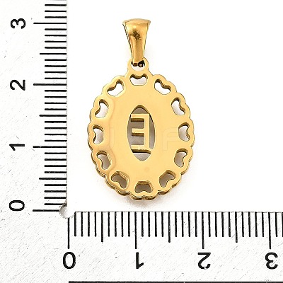 Golden 304 Stainless Steel Pendants STAS-K300-02G-E-1