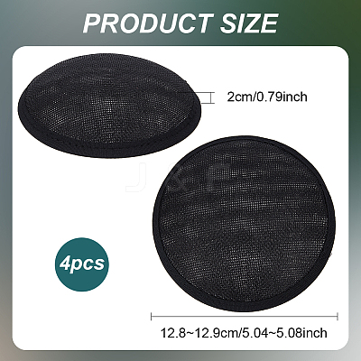 Imitation Hemp Round Fascinator Hat Base for Millinery LS-AJEW-WH0472-45A-02-1