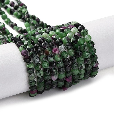 Natural Ruby in Zoisite Beads Strands G-F785-A01-01-1