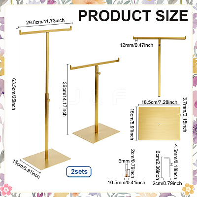 Stainless Steel T Bar Tie Display Stands ODIS-WH0030-232-1