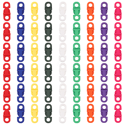54Pcs 9 Colors Plastic Side Release Buckles KY-CA0001-51-1