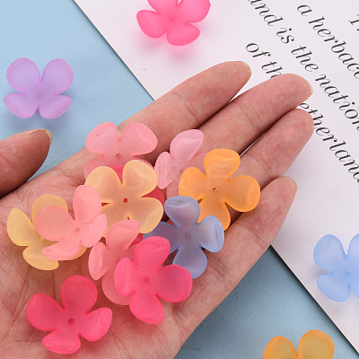 Frosted Acrylic Bead Caps MACR-S371-06A-1