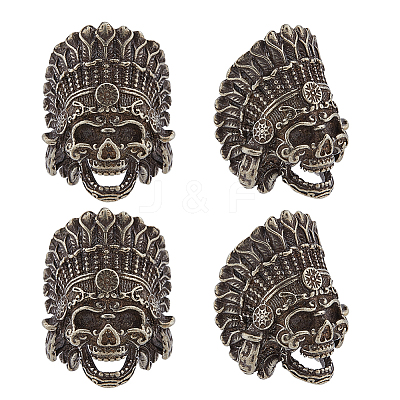 4Pcs Tibetan Style Alloy European Beads TIBEB-FH0001-40AS-1