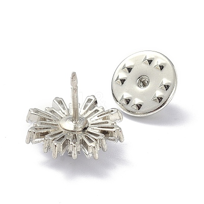 Sparkling Flower Brooch Pin JEWB-K006-01P-1