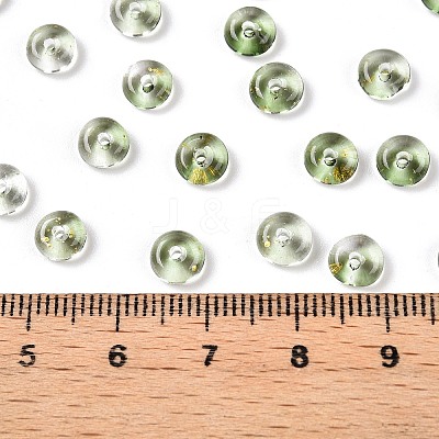 Spray Painted Transparent Glass Seed Beads SEED-T007-05B-1