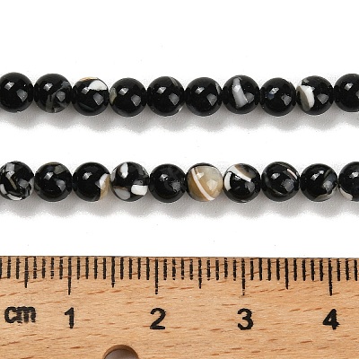 Assembled Synthetic Stone and Trochus Shell Beads Strands G-B128-08A-04-1
