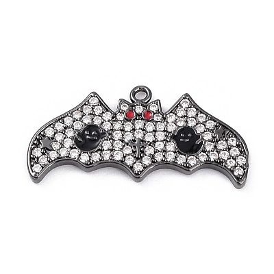 Rack Plating Brass Cubic Zirconia Pendants KK-D031-09B-02-1
