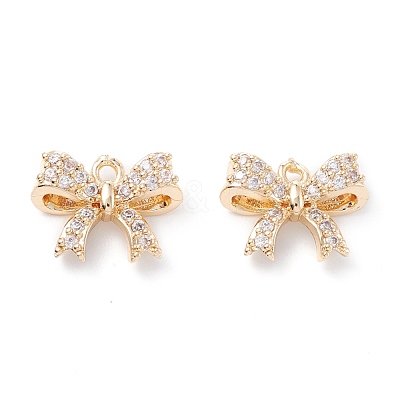 Rack Plating Brass Micro Pave Cubic Zirconia Charms X-ZIRC-C026-02LG-1