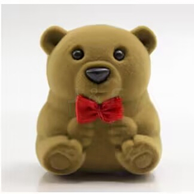 Bear Shape Velvet Jewelry Boxes VBOX-L002-C01-1