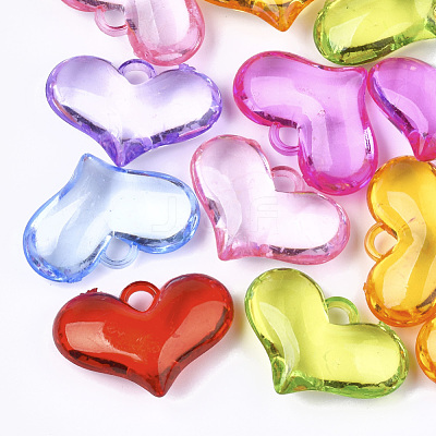 Transparent Acrylic Pendants X-TACR-S133-068-1