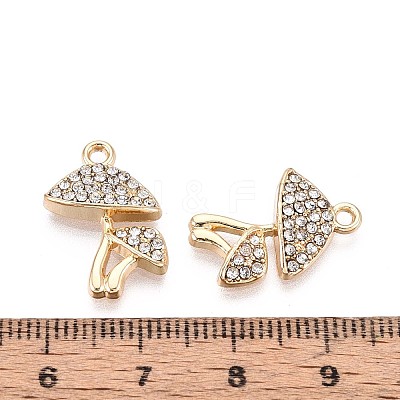 Rack Plating Alloy Rhinestone Pendants X1-PALLOY-T091-27A-G-1