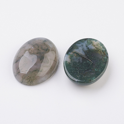 Natural Indian Agate Flat Back Cabochons G-G741-13x18mm-03-1
