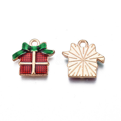 Christmas Alloy Enamel Pendants X-ENAM-Q442-58-1
