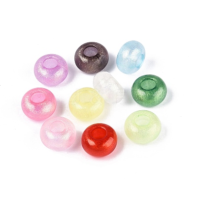 Transparent Acrylic European Beads OACR-Q200-18-1