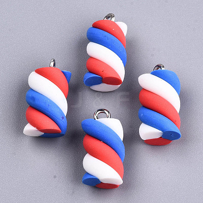 Handmade Polymer Clay Charms X-CLAY-T016-83I-1