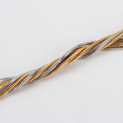 304 Stainless Steel Snake Chain Necklace Making STAS-P045-17-1