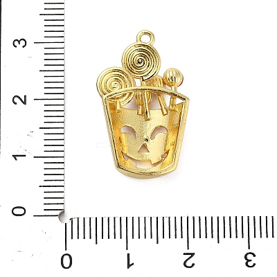 Halloween Brass Enamel Pendants KK-F915-01D-G-1