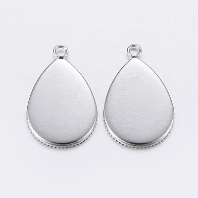Tarnish Resistant 304 Stainless Steel Pendant Cabochon Settings LS-X-STAS-P198-14A-1