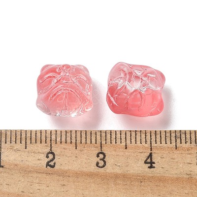 Baking Paint Transparent Glass Beads GLAA-C035-01H-1