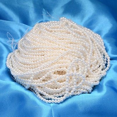 Round Shell Pearl Bead Strands BSHE-L011-2.5mm-A013-1