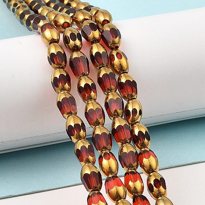 Faceted Electroplate Glass Beads Strands EGLA-P051-04A-A01-1