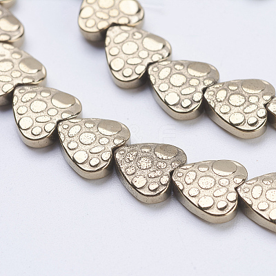 Electroplate Non-magnetic Synthetic Hematite Beads Strands G-J380-8mm-A01-F-1