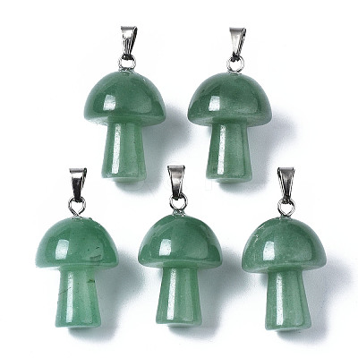 Natural Green Aventurine Pendants X-G-N0325-10G-1