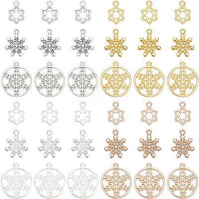 120Pcs 12 Styles Alloy Pendants FIND-SC0011-97-1