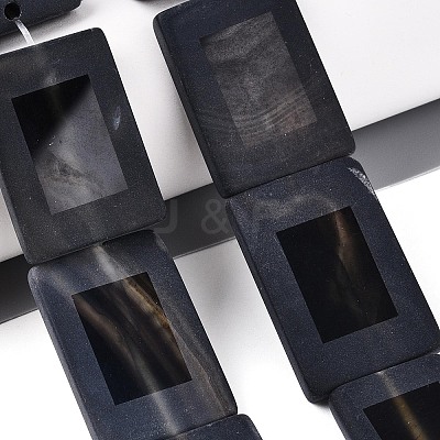 Dyed & Heated Natural  Black Agate Beads Strands G-T144-25B-02-1