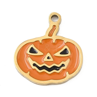Halloween 304 Stainless Steel Enamel Pendants LS-FIND-I068-01G-04-1