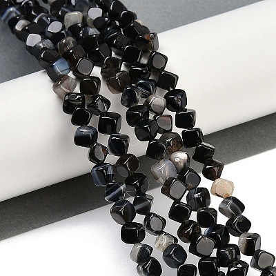 Natural Banded Agate(Dyed & Heated) Beads Strands G-A257-A03-01-1