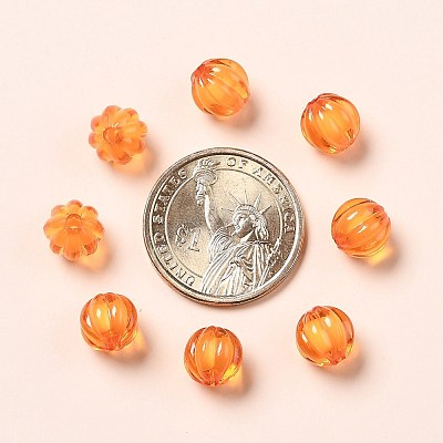Autumn Theme Transparent Acrylic Beads TACR-S089-10mm-11-1