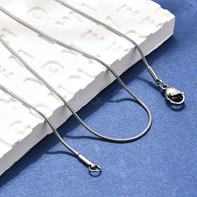 Tarnish Resistant 304 Stainless Steel Snake Chain Necklace Making STAS-P045-11P-1