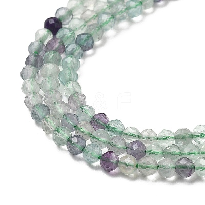 Natural Fluorite Beads Strands G-F509-38-3mm-1