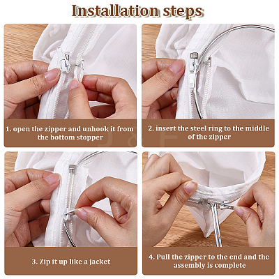 2 Styles Non-Woven Fabric Filter Bag AJEW-CP0010-65B-1