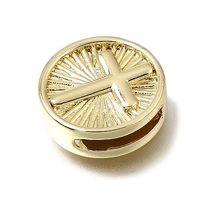 Brass Slide Charms KK-CBAEEA8-08B-G-1