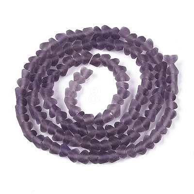 Frosted Transparent Glass Beads X1-GLAA-N016-4mm-02-1