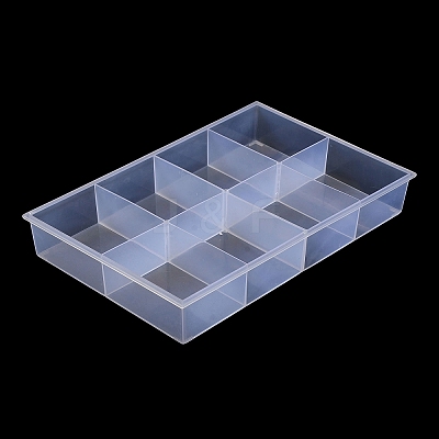 8 Grids Transparent Plastic Jewelry Trays CON-K002-02D-1