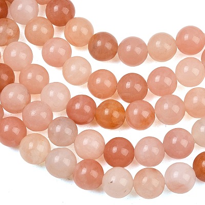 Dyed Natural Pink Jade Beads Strands GG-CBAD029-A12-8mm-1