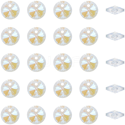200Pcs Glass Charms RGLA-SP0001-03B-1