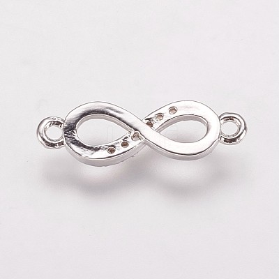 Brass Cubic Zirconia Links KK-P134-57P-1