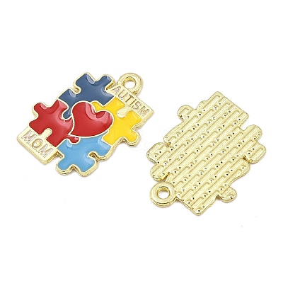 Alloy Enamel Pendants FIND-I067-01G-01-1