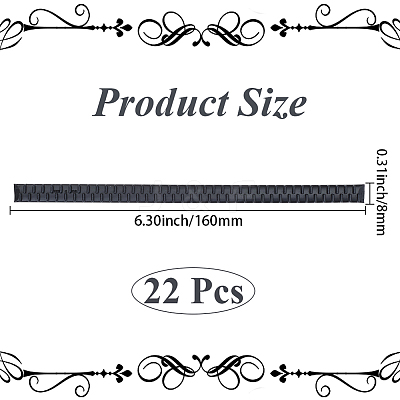 22Pcs Plastic Firm Headband Non-slip Strip DIY-CY0003-03A-1