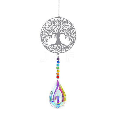 Metal Big Pendant Decorations HJEW-PW0001-007D-1