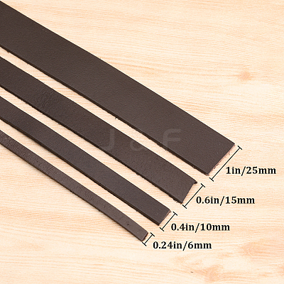 3Pcs Flat Leather Jewelry Cord WL-GF0001-16B-01-1