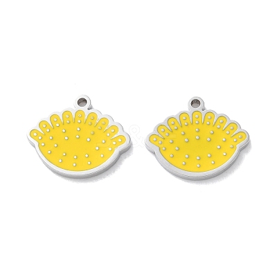 304 Stainless Steel Enamel Charms STAS-M102-27P-1