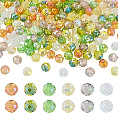 180Pcs 6 Colors Transparent Electroplate Glass Beads EGLA-TA0013-62-1