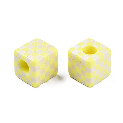 Opaque Resin European Beads RESI-N022-10B-C03-1