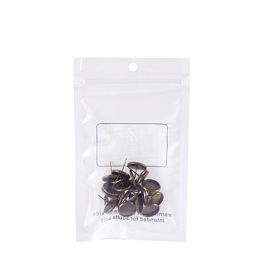 Brass Ear Studs Settings X-IFIN-Q005-AB-1